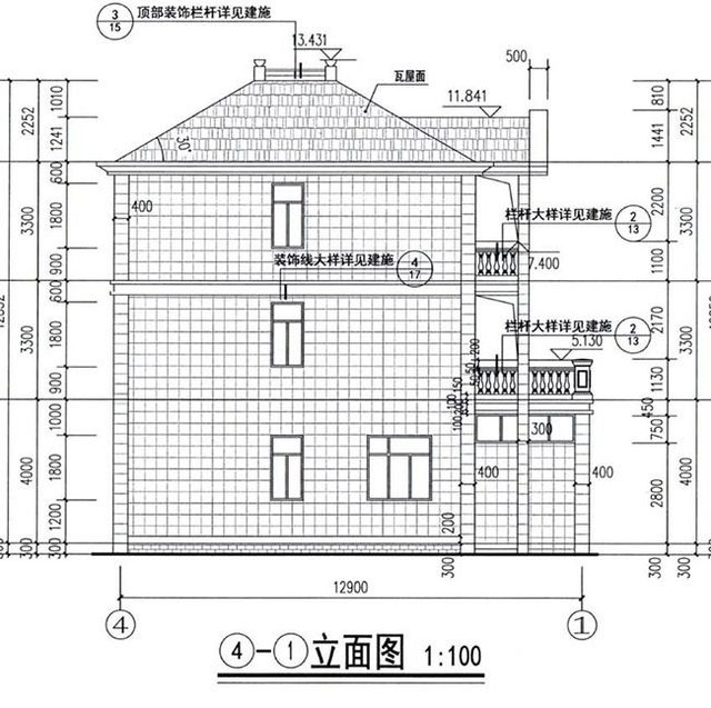 農村復式三層建筑設計圖紙 農村復式三層建筑設計圖紙
