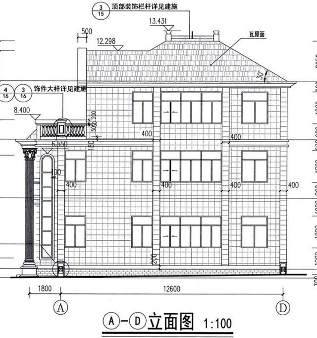農村復式三層建筑設計圖紙 農村復式三層建筑設計圖紙