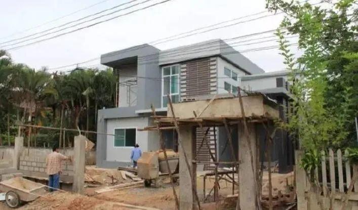 農村地區自建的兩層平頂別墅的效果圖 農村地區自建的兩層平頂別墅的效果圖