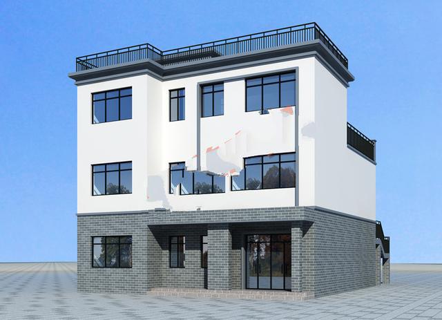 兩層帶半露臺的別墅設計圖 兩層帶半露臺的別墅設計圖