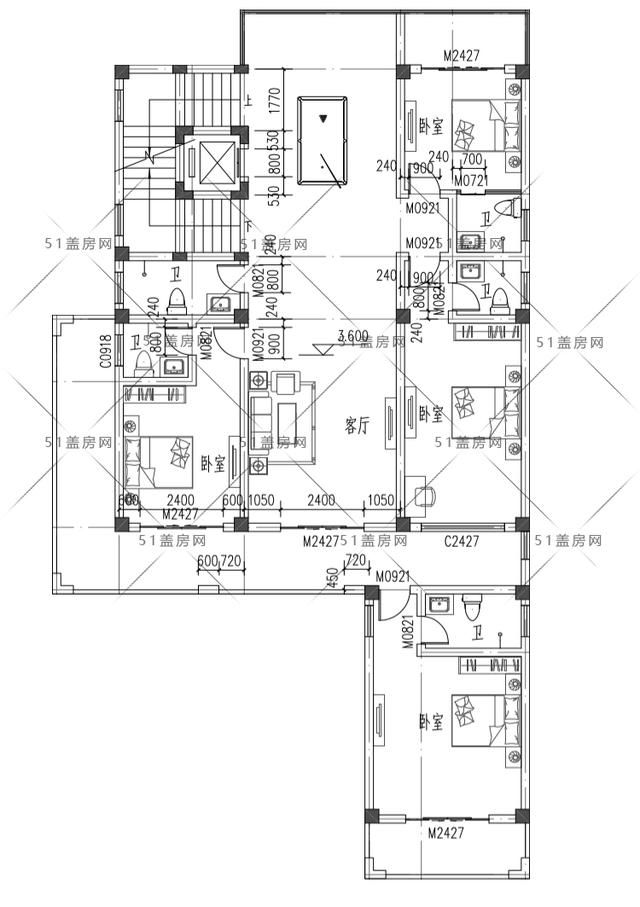 兩層帶半露臺的別墅設計圖 兩層帶半露臺的別墅設計圖