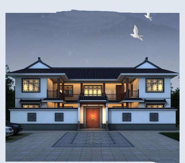 兩層新中式庭院別墅設計 兩層新中式庭院別墅設計