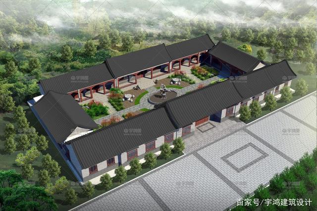 農村中式四合院別墅設計 農村中式四合院別墅設計